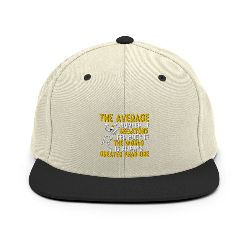 The average number of skeletons per body in the world is always greater than one. Snapback Hat - Image 20