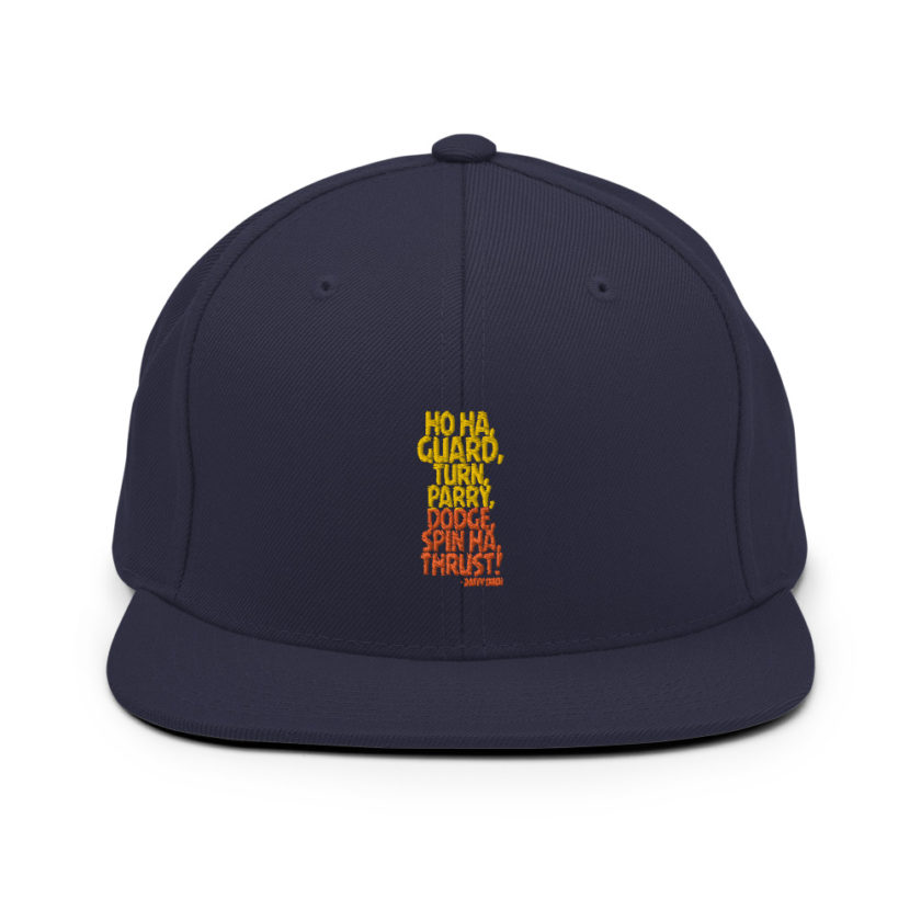 Ho ha, guard, turn, parry, dodge, spin ha, thrust! - Daffy Duck Snapback Hat - Image 9