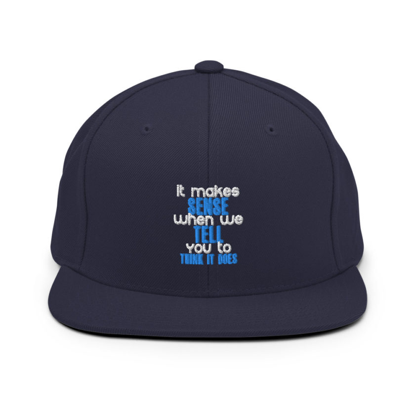 It makes sense when we tell you to think it does Snapback Hat - Image 9