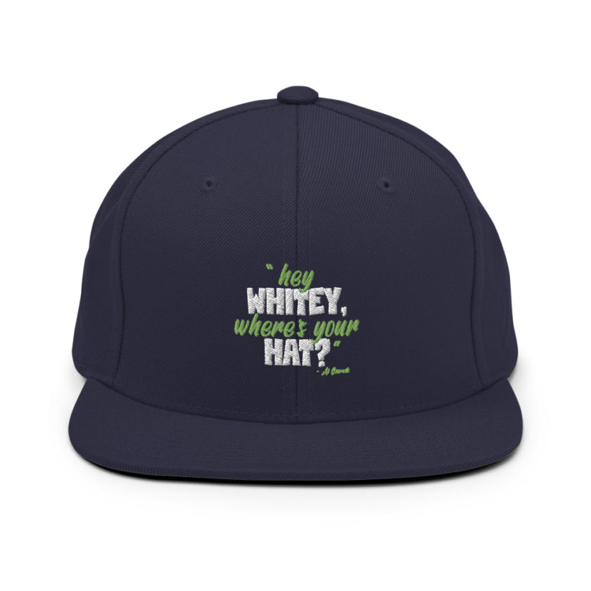 Hey whitey where's your hat? Snapback Hat - Image 10
