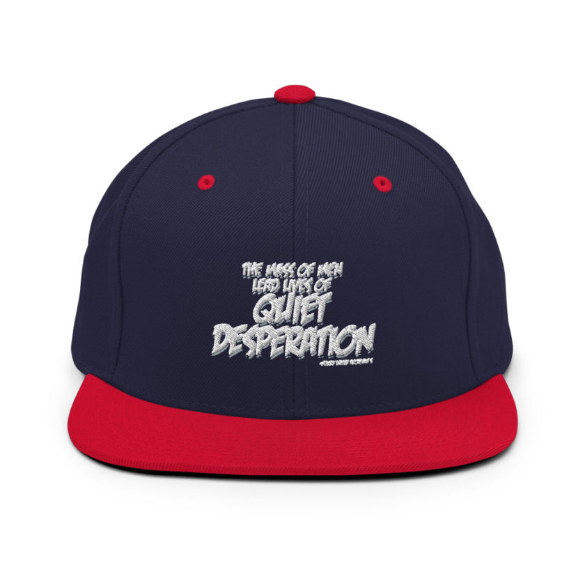 The mass of men lead lives of quiet desperation -Henry David Thoreau Snapback Hat - Image 11