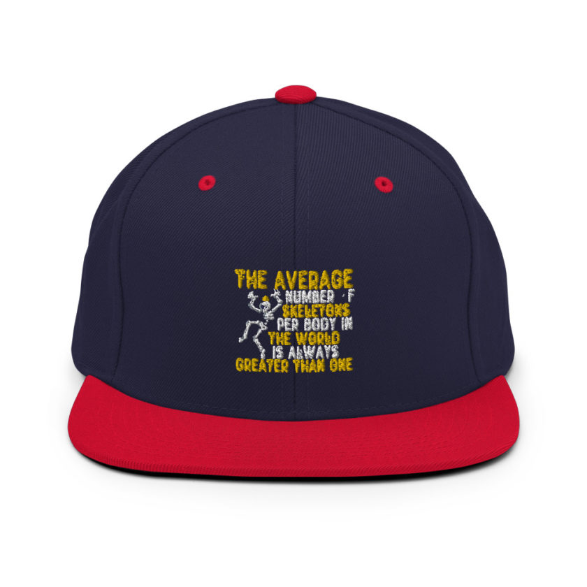 The average number of skeletons per body in the world is always greater than one. Snapback Hat - Image 10