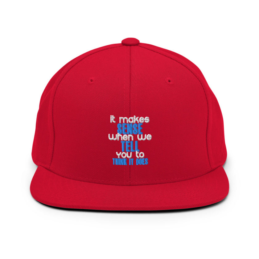 It makes sense when we tell you to think it does Snapback Hat - Image 12