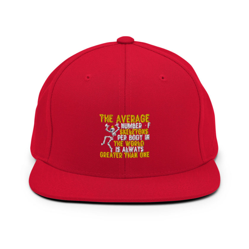 The average number of skeletons per body in the world is always greater than one. Snapback Hat - Image 12