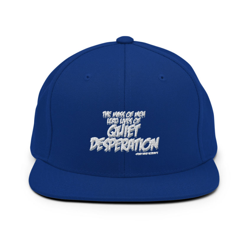 The mass of men lead lives of quiet desperation -Henry David Thoreau Snapback Hat - Image 9