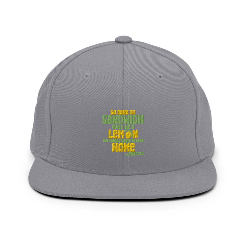 So come on sandwich build me a lemon cuz froggy wants to come home Snapback Hat - Image 15