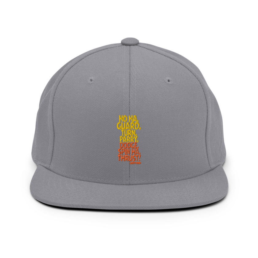 Ho ha, guard, turn, parry, dodge, spin ha, thrust! - Daffy Duck Snapback Hat - Image 15