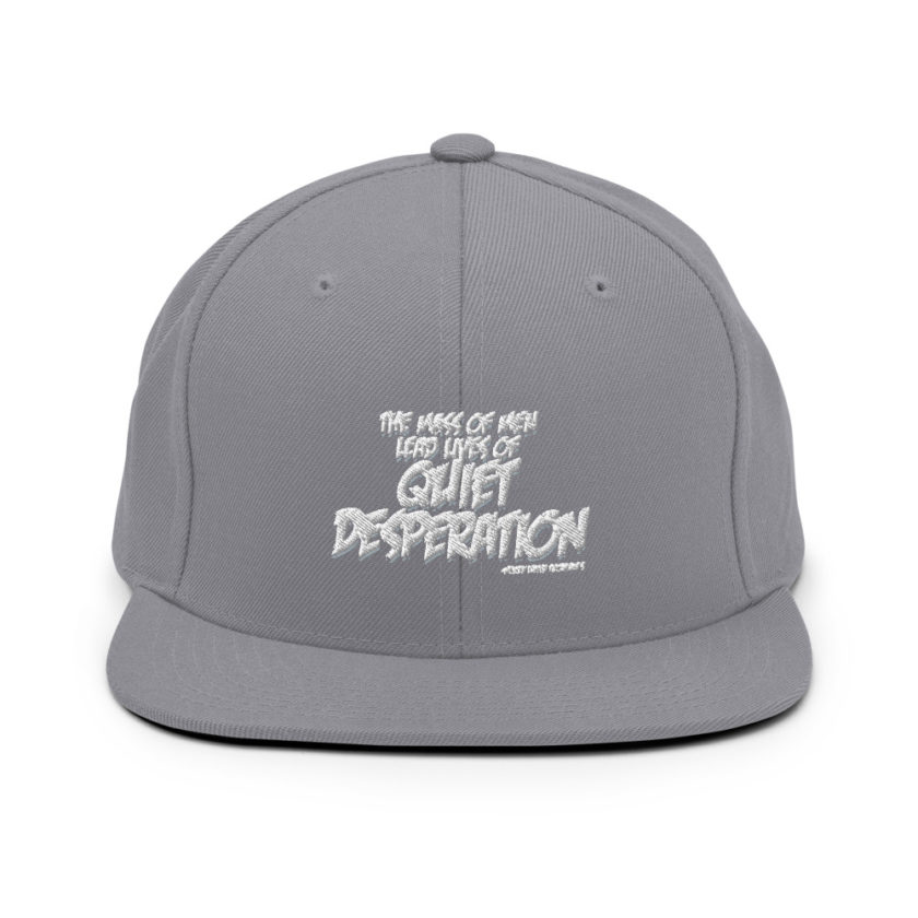 The mass of men lead lives of quiet desperation -Henry David Thoreau Snapback Hat - Image 15