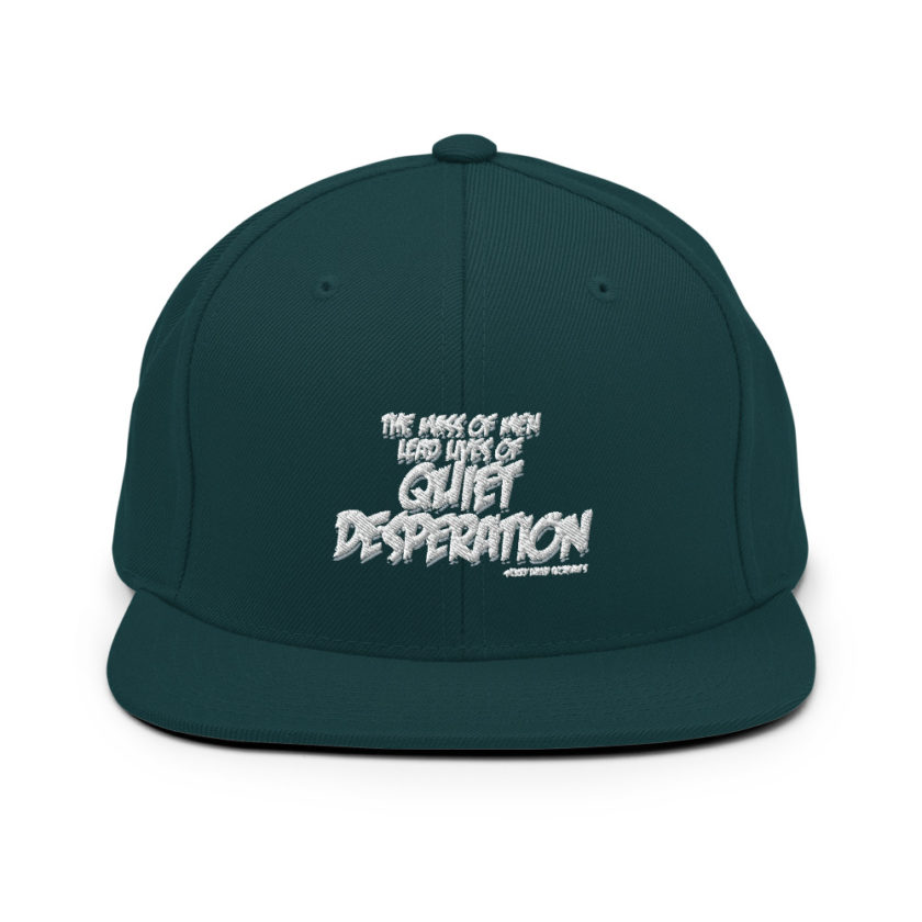 The mass of men lead lives of quiet desperation -Henry David Thoreau Snapback Hat - Image 12