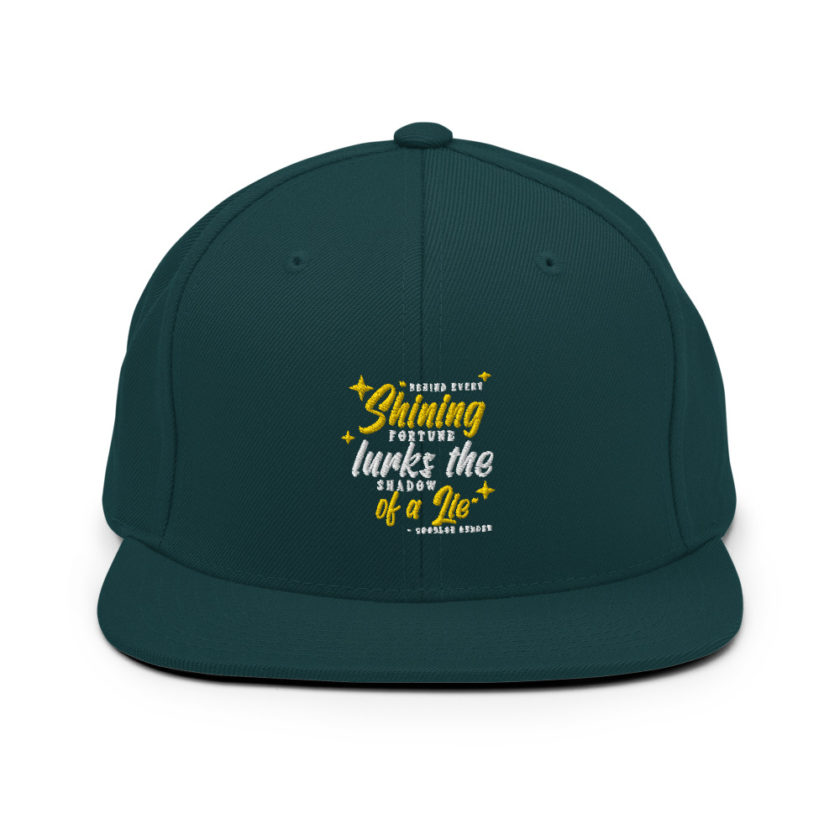 Behind every shining fortune lurks the shadow of a lie Bender Snapback Hat - Image 11