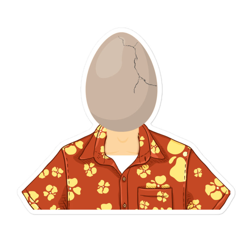 Egg head from 50 firsts dates Bubble-free stickers
