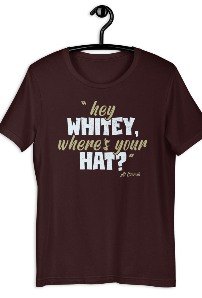 Hey whitey where's your hat? Short-sleeve unisex t-shirt
