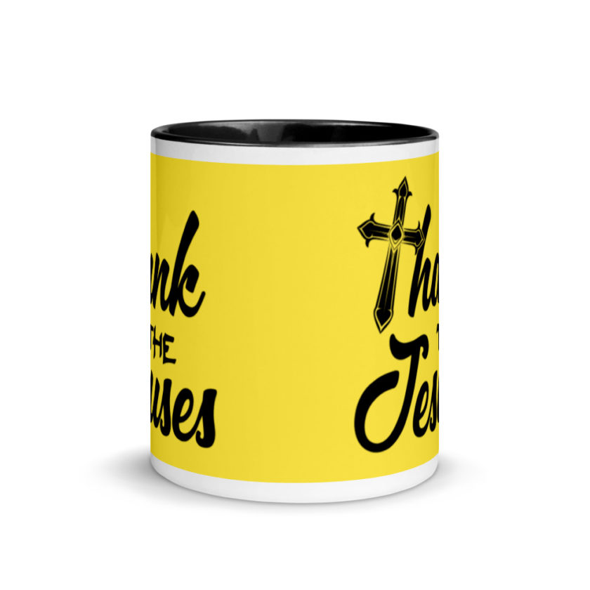 Thank the Jesuses Mug with Color Inside - Image 3