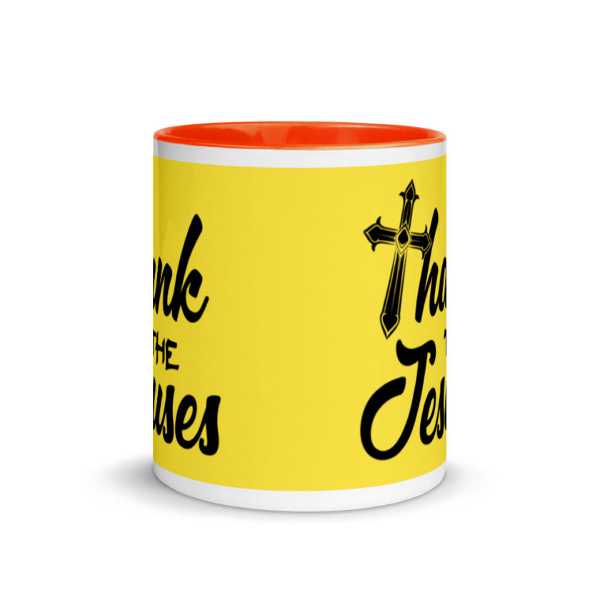 Thank the Jesuses Mug with Color Inside - Image 9