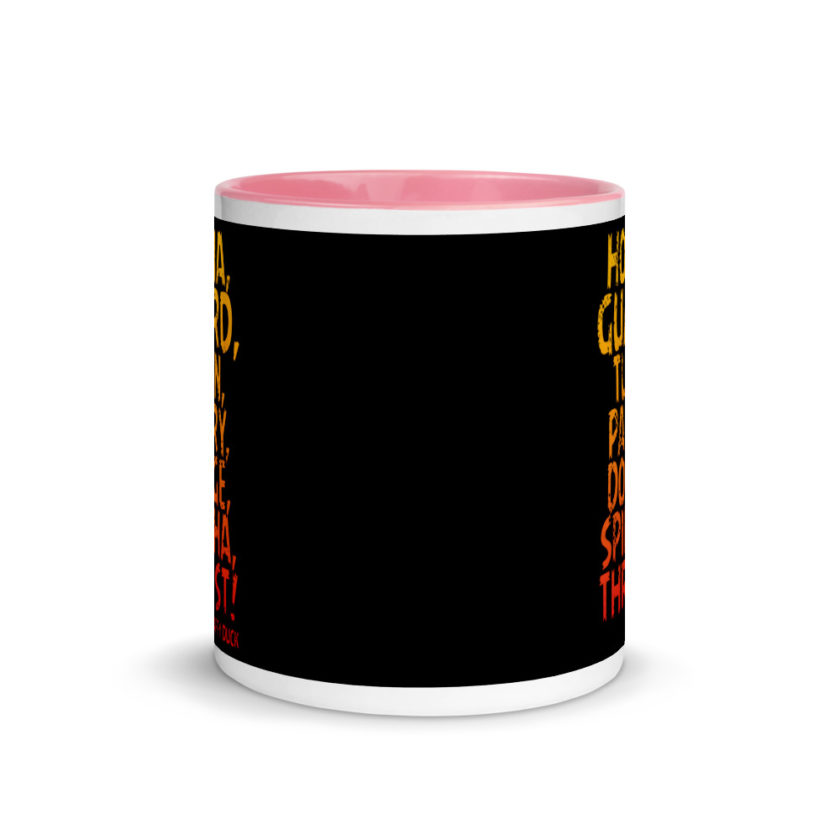 Ho ha, guard, turn, parry, dodge, spin ha, thrust! - Daffy Duck Mug with Color Inside - Image 14