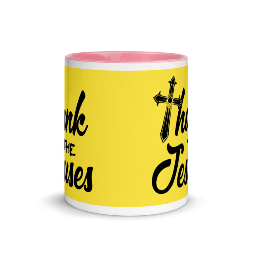 Thank the Jesuses Mug with Color Inside - Image 15