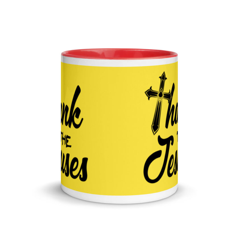 Thank the Jesuses Mug with Color Inside - Image 6