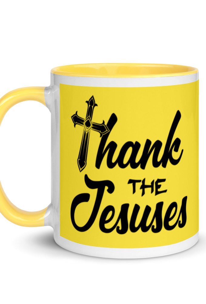Thank the Jesuses Mug with Color Inside