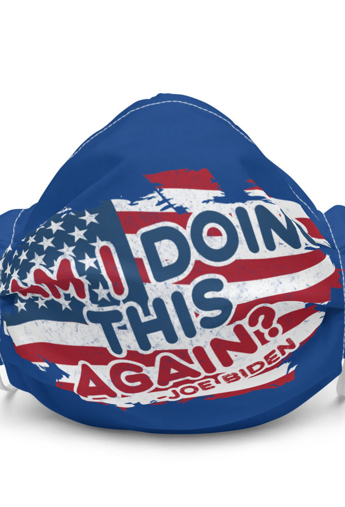 Am I Doing This Again? Joe Biden Premium face mask