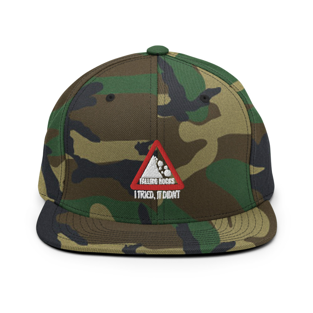 I saw a sign that said "Falling Rocks" I tried, it didn't. Snapback Hat - Image 13