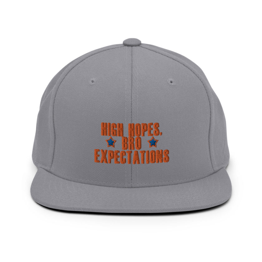 High hopes, bro expectations Snapback Hat - Image 15