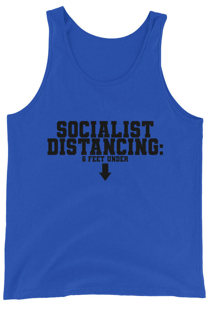 Socialist Distancing: 6 feet under Unisex Tank Top