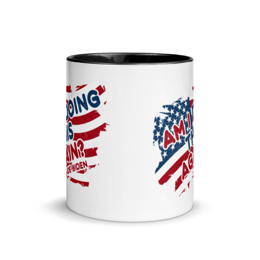 Am I Doing This Again? Joe Biden  Mug with Color Inside - Image 3