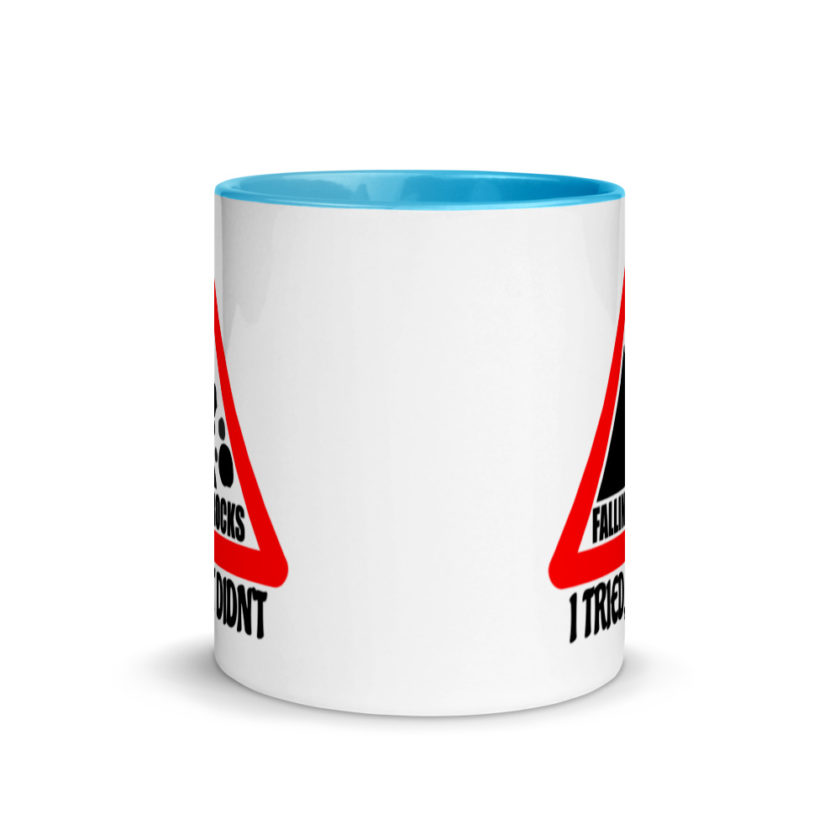 I saw a sign that said "Falling Rocks" I tried, it didn't.  Mug with Color Inside - Image 11
