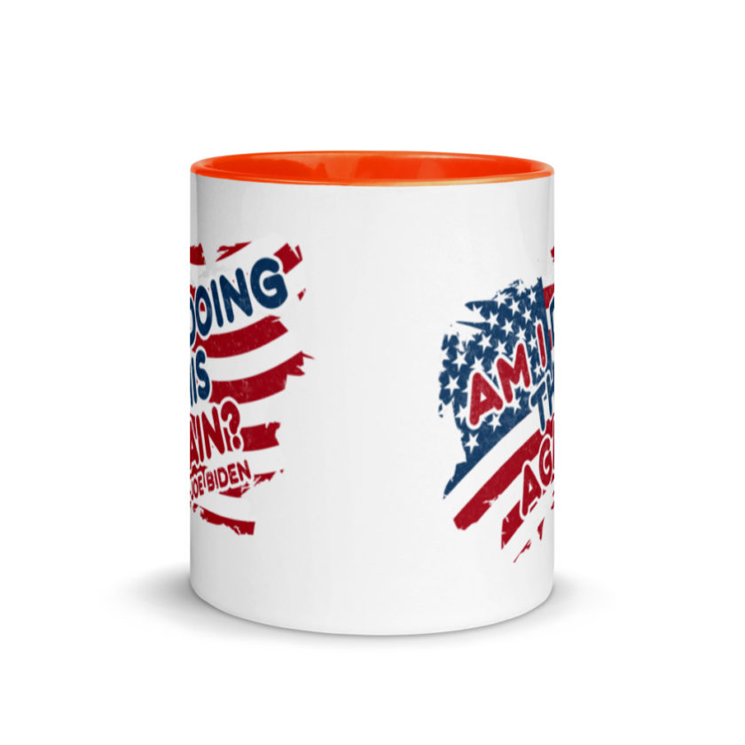 Am I Doing This Again? Joe Biden  Mug with Color Inside - Image 8