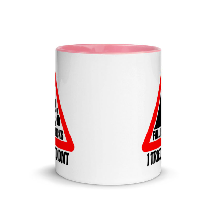 I saw a sign that said "Falling Rocks" I tried, it didn't.  Mug with Color Inside - Image 14