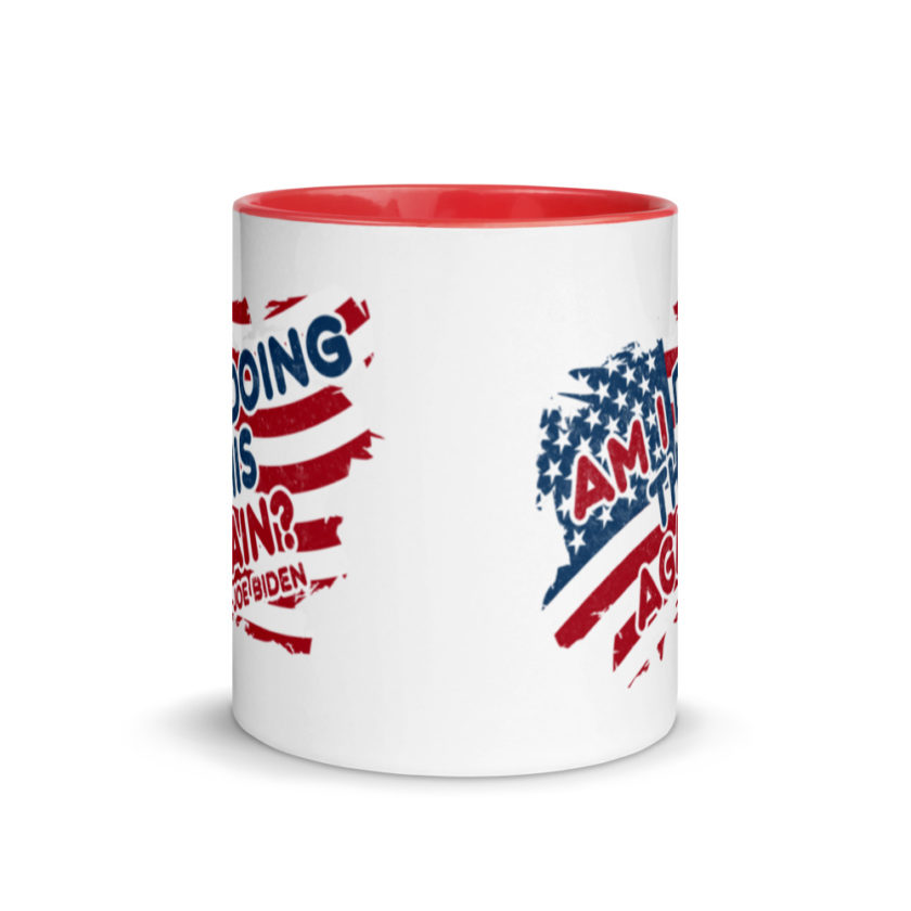 Am I Doing This Again? Joe Biden  Mug with Color Inside - Image 6