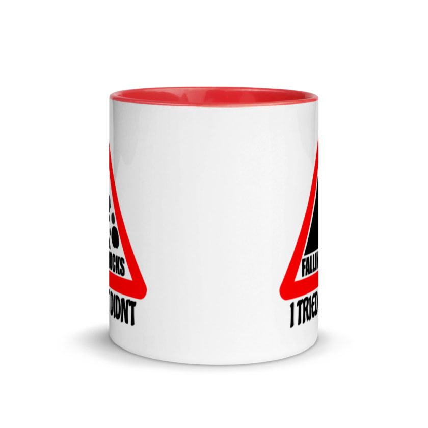 I saw a sign that said "Falling Rocks" I tried, it didn't.  Mug with Color Inside - Image 5