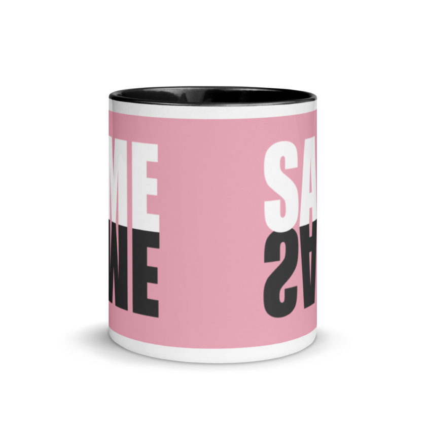 "Same same..."  Mug with Color Inside - Image 3