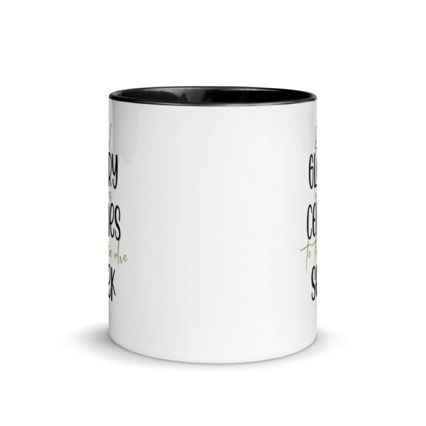 Real glory never comes to those who seek it  Mug with Color Inside - Image 3