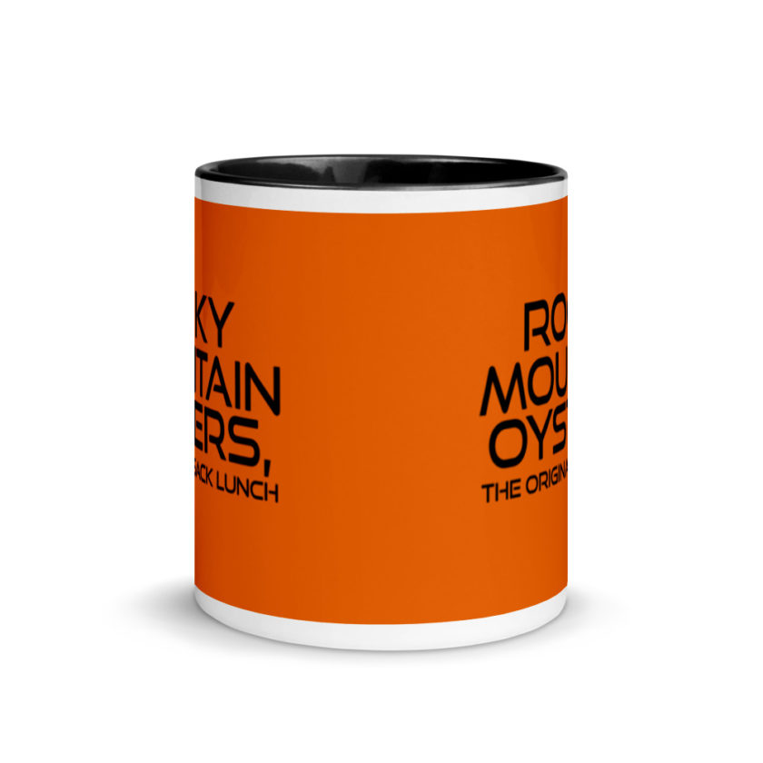 Rocky Mountain Oysters, the original sack lunch.  Mug with Color Inside - Image 3