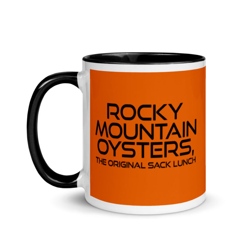 Rocky Mountain Oysters, the original sack lunch.  Mug with Color Inside - Image 4