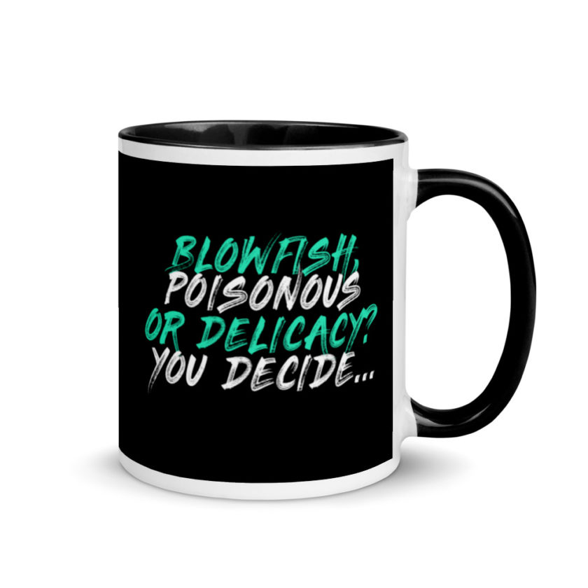Blowfish, poisonous or delicacy…you decide. Mug with Color Inside - Image 2
