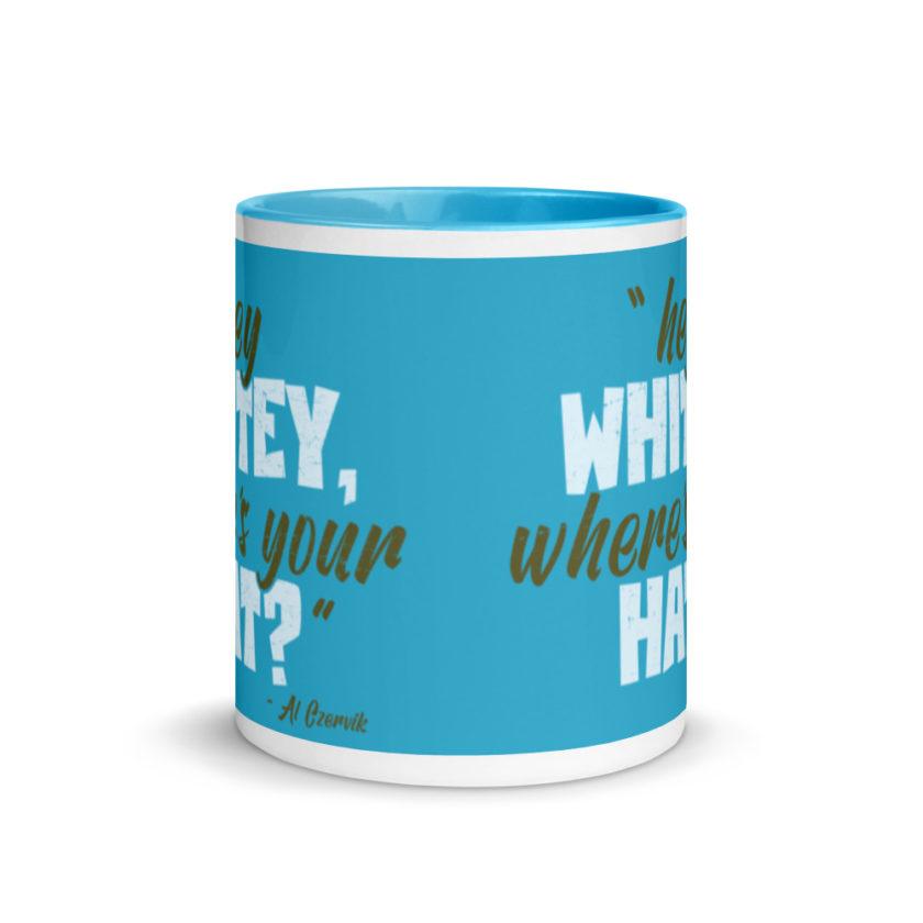 Hey whitey where's your hat?  Mug with Color Inside - Image 12