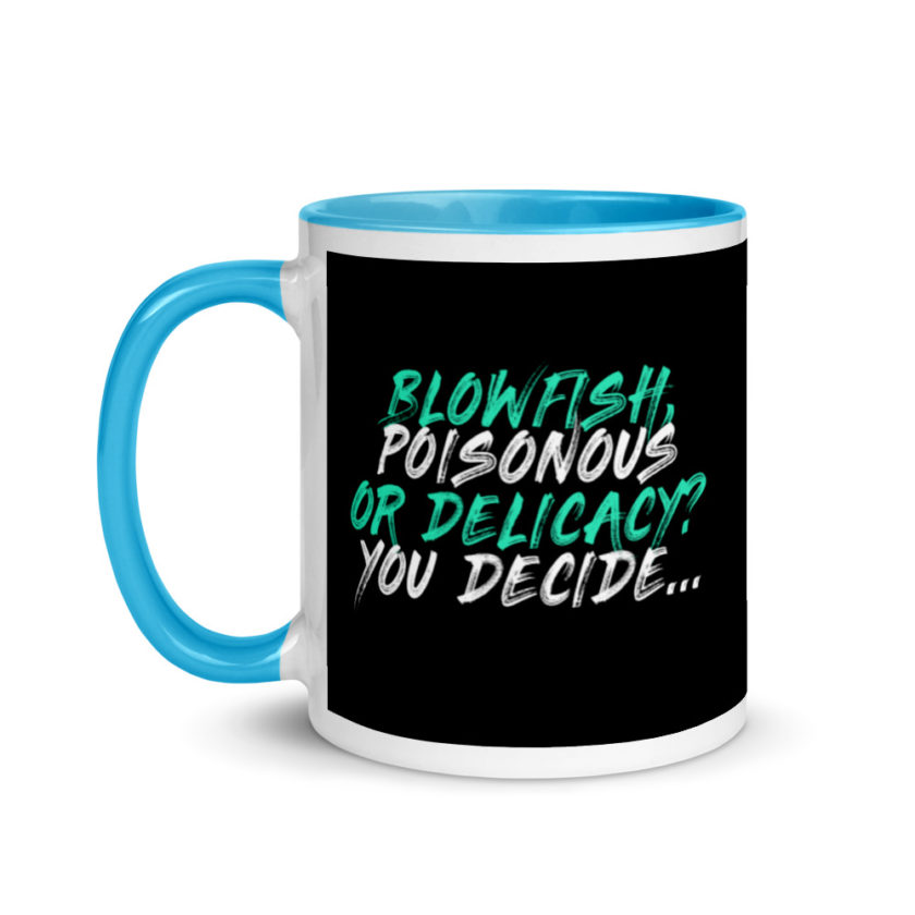 Blowfish, poisonous or delicacy…you decide. Mug with Color Inside - Image 12