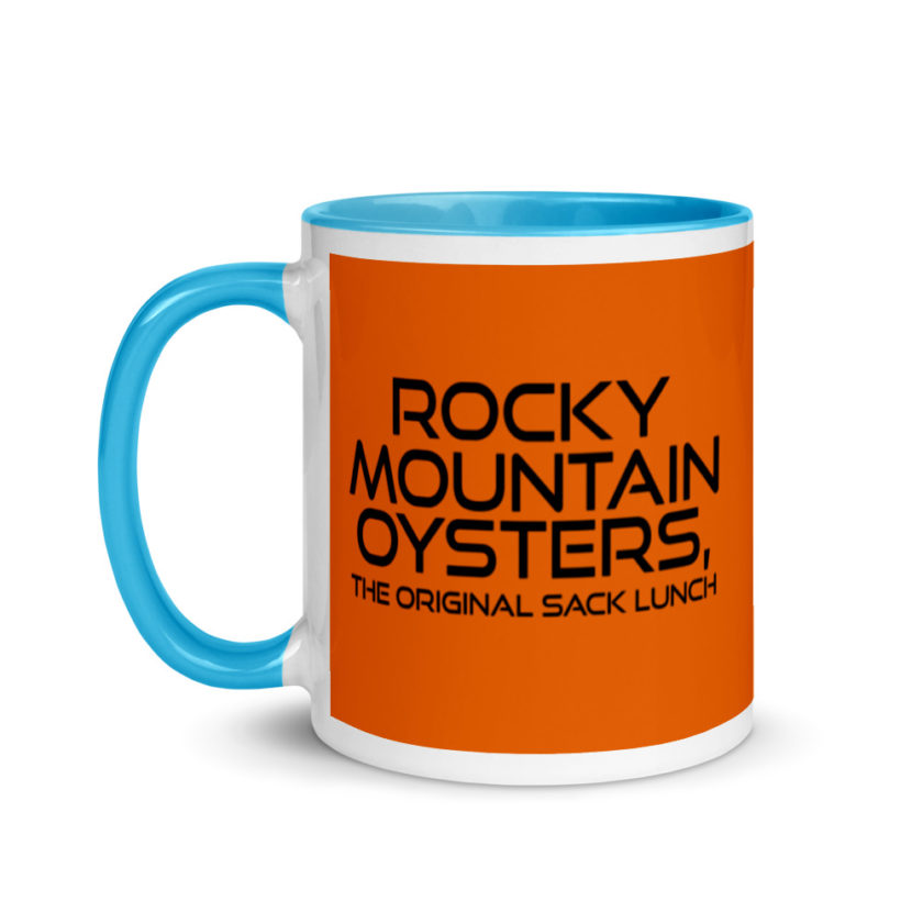 Rocky Mountain Oysters, the original sack lunch.  Mug with Color Inside - Image 12