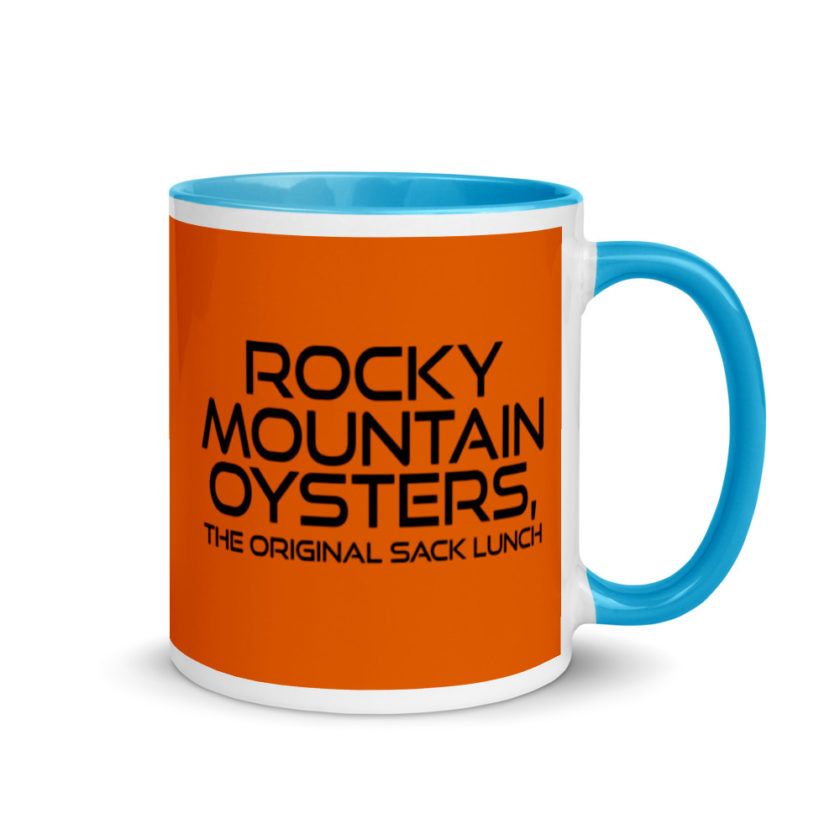 Rocky Mountain Oysters, the original sack lunch.  Mug with Color Inside - Image 10