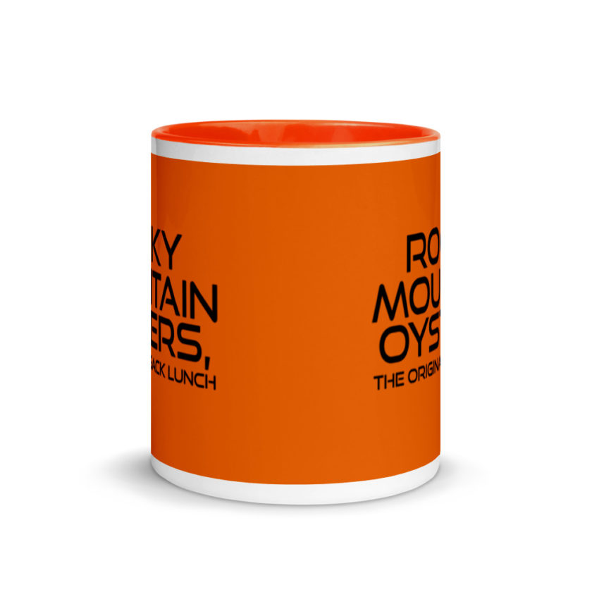Rocky Mountain Oysters, the original sack lunch.  Mug with Color Inside - Image 9