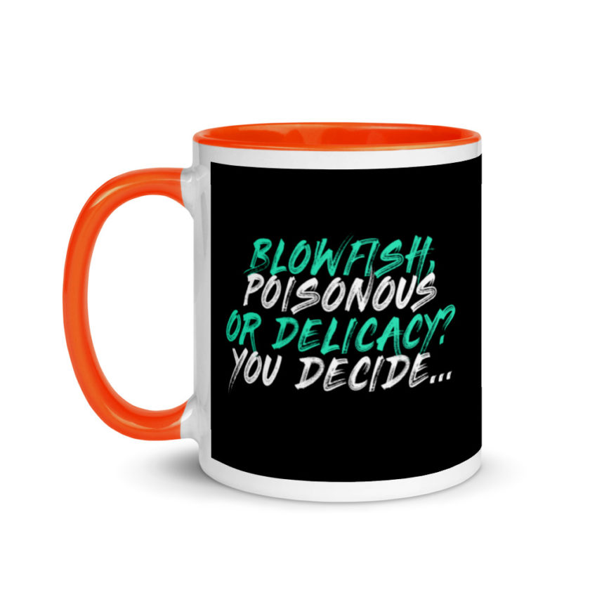 Blowfish, poisonous or delicacy…you decide. Mug with Color Inside - Image 9