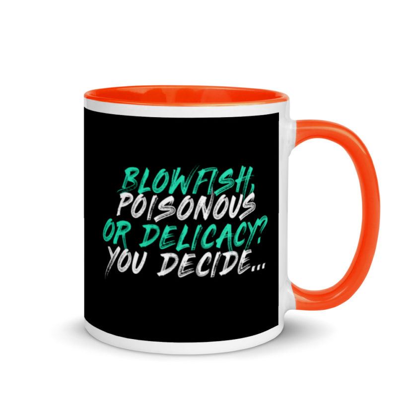 Blowfish, poisonous or delicacy…you decide. Mug with Color Inside - Image 7