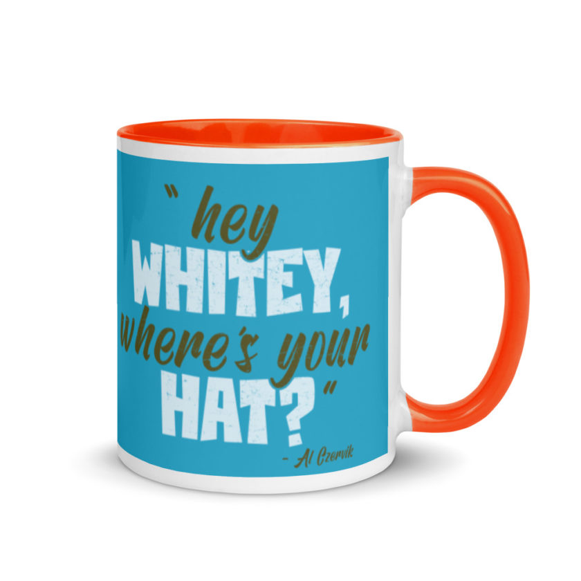 Hey whitey where's your hat?  Mug with Color Inside - Image 8