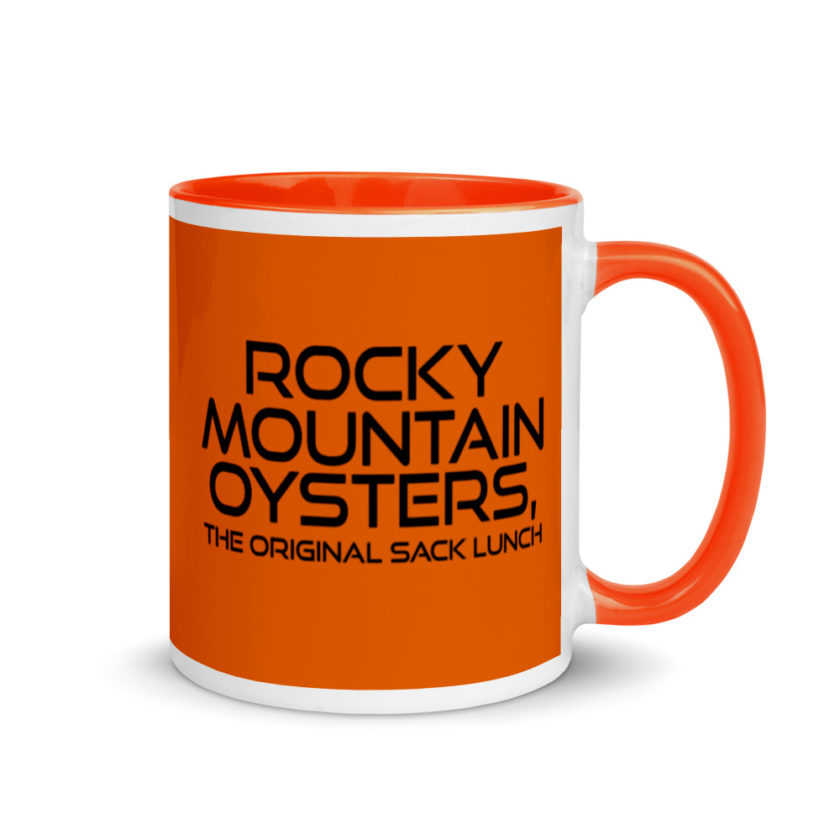 Rocky Mountain Oysters, the original sack lunch.  Mug with Color Inside - Image 8