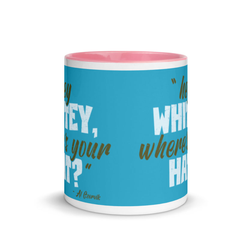 Hey whitey where's your hat?  Mug with Color Inside - Image 14