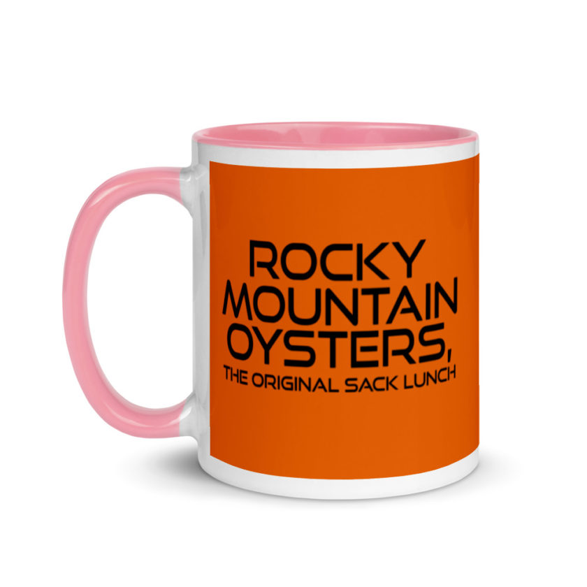 Rocky Mountain Oysters, the original sack lunch.  Mug with Color Inside - Image 15