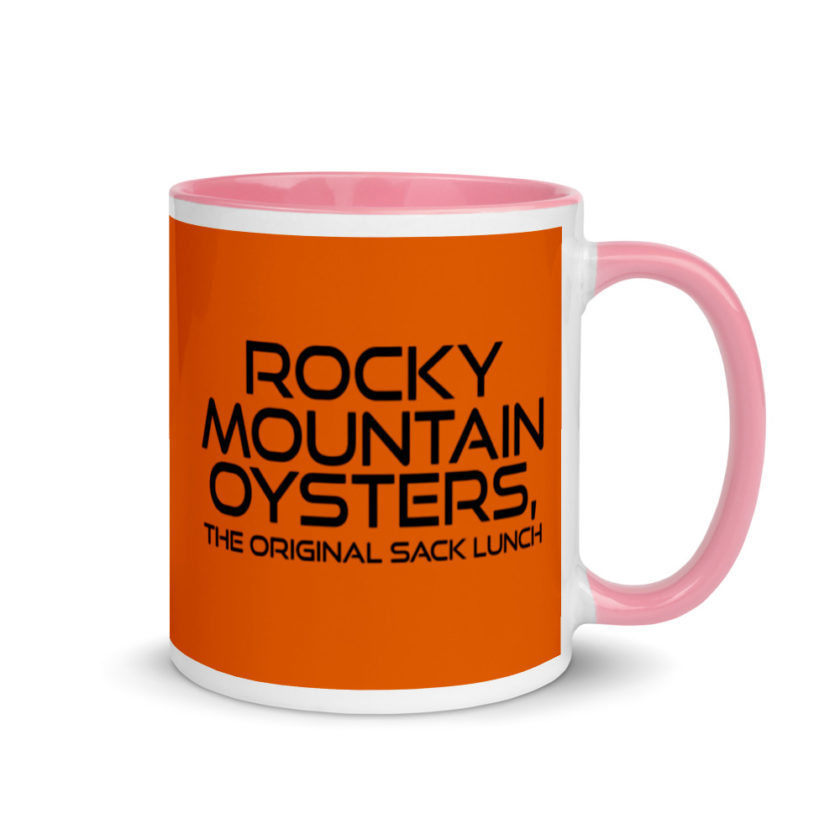 Rocky Mountain Oysters, the original sack lunch.  Mug with Color Inside - Image 13