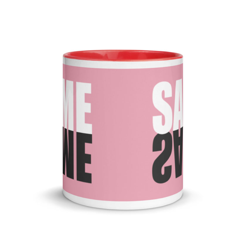 "Same same..."  Mug with Color Inside - Image 6